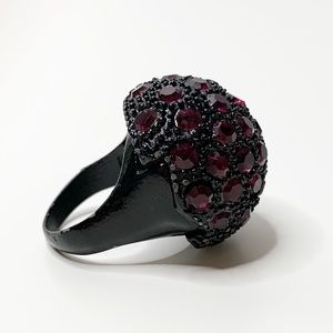 LIA SOPHIA BLACK DOME RING